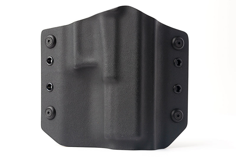 Glock 19 | 23 | 32 | 45 • OWB Silent Draw • Kydex Holster Leather Interior